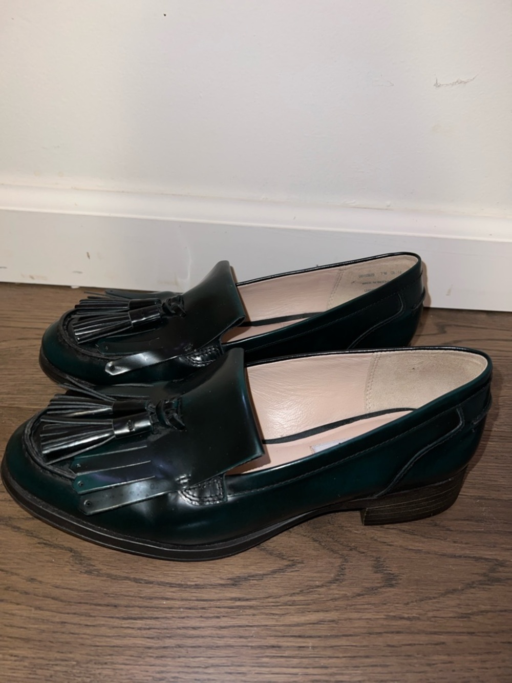 Clark’s Dark Green Tassel Leather Loafers